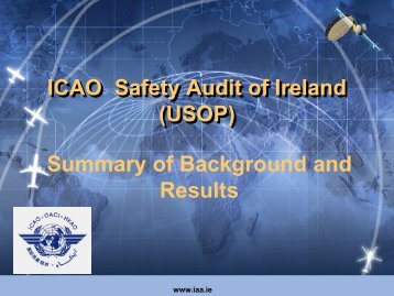 ICAO Safety Audit of Ireland (USOP) Summary of Background and ...