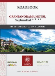 Roadbook Dolomiten & Tirol DE | Granpanorama Hotel StephansHof ****