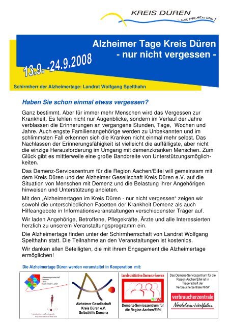 Alzheimer Tage Kreis Düren