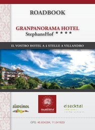 Roadbook Dolomiti & Tirolo IT | Granpanorama Hotel StephansHof ****