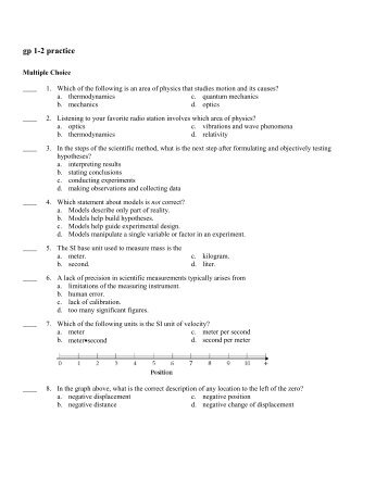 Practice Test ch 1-2 2012 - Geneva Area City Schools