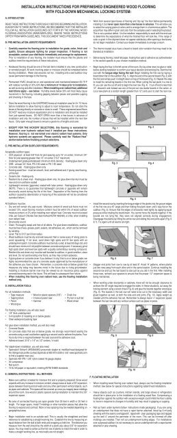 Installation Instructions For, Engineered Hardwood Flooring Installation Instructions