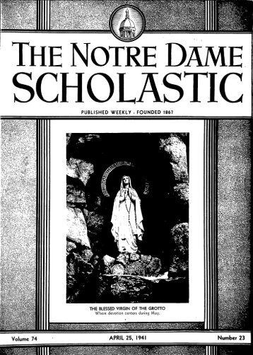 Notre Dame Scholastic, Vol. 74, No. 23 - Archives - University of ...