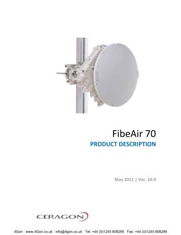 Ceragon FibeAir 70 Wireless Backhaul Solution Description - 4Gon