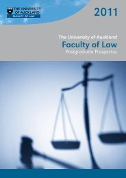 Faculty of Law - The University of Auckland