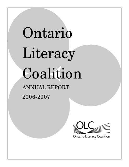 2006-2007 Annual Report - View in PDF - Essential Skills Ontario