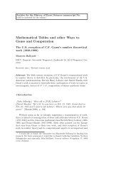 Mathematical Tables and other Ways to Gauss and ... - kuttaka