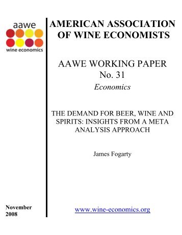 The Demand for Beer, Wine and Spirits - American Association of ...