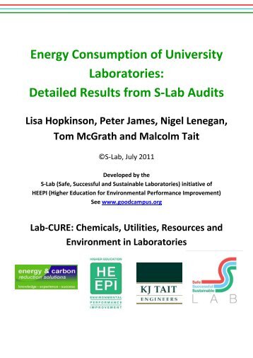 Energy Consumption of University Laboratories ... - Good Campus
