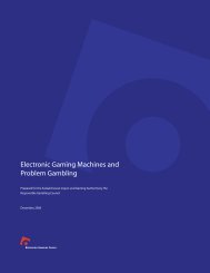 Electronic Gaming Machines and Problem Gambling