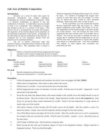 Quantitative coursework chemistry