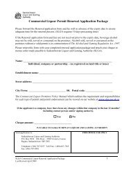 Commercial Liquor Permit Renewal Application Package