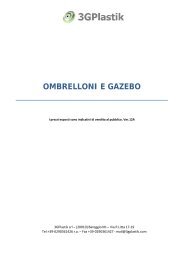 OMBRELLONI E GAZEBO - 3GPlastik