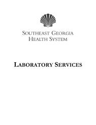 LABORATORY SERVICES - Southeast Georgia Health System
