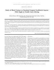 Study of Blood Contact in Simulated Surgical Needlestick ... - CCIH