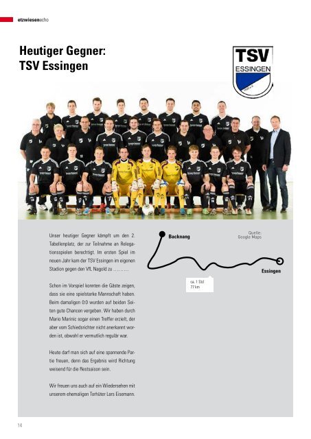 TSG Backnang - TSV Essingen