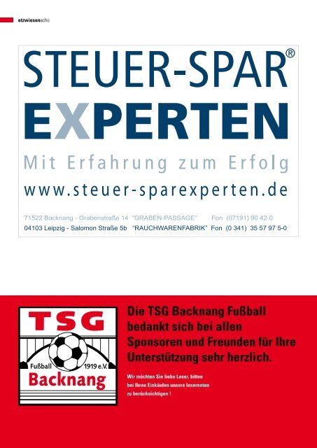 TSG Backnang - TSV Essingen