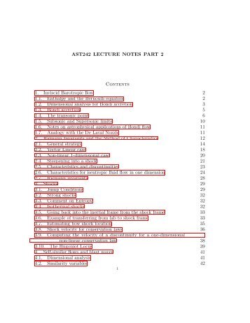 AST242 LECTURE NOTES PART 2 Contents 1. Inviscid Barotropic ...