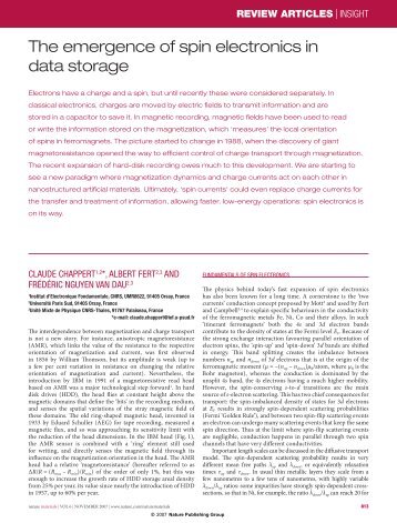 Spintronics review - Fullerton Nanomagnetism Lab