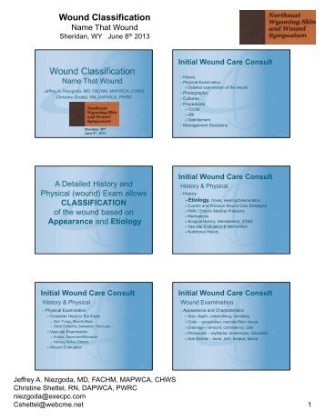Wound Classification - Sheridan Memorial Hospital