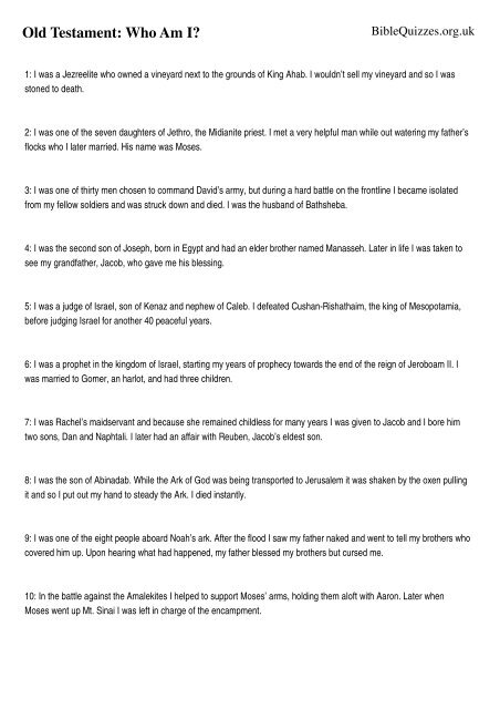 Download Printable Quiz Bible Quizzes And Puzzles Download Printable Quiz Bible Quizzes And Puzzles