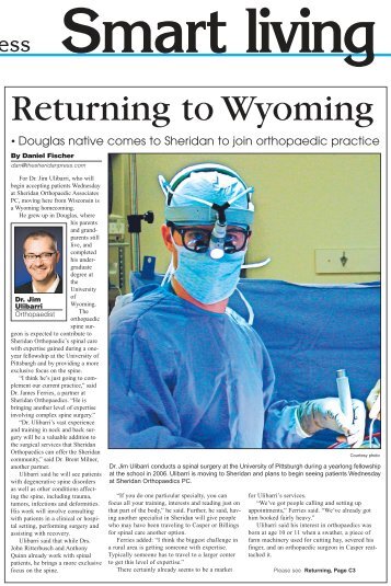 Returning to Wyoming - Sheridan Memorial Hospital