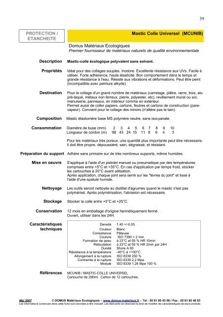 Domus… - Les Matériaux Verts