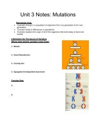 Unit 3 Notes: Mutations