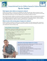 Tips for Teachers - Safe Start Center