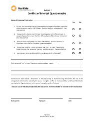 Exhibit K - Conflict Of Interest Questionnaire Amended ... - Our Kids