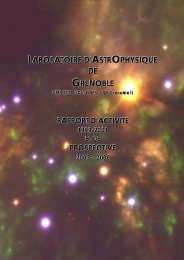 Rapport quadriennal 2002 - Laboratoire d'Astrophysique de l ...
