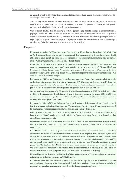 Rapport quadriennal 2002 - Laboratoire d'Astrophysique de l ...