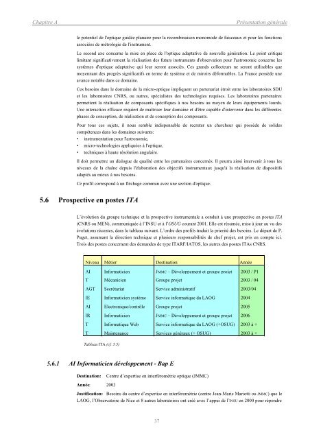 Rapport quadriennal 2002 - Laboratoire d'Astrophysique de l ...