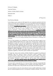 Letter to Dr Kevin Balanda Institute of Public Health - Enviro.ie