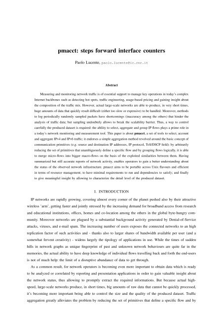 pmacct: steps forward interface counters