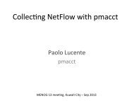 CollecCng NetFlow with pmacct