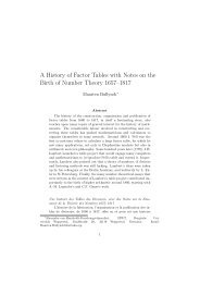 A History of Factor Tables with Notes on the Birth of ... - kuttaka