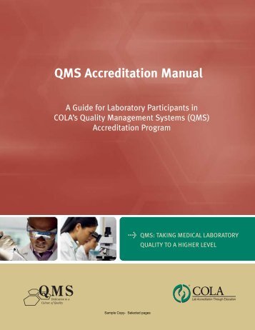 QMS Accreditation Manual - COLA