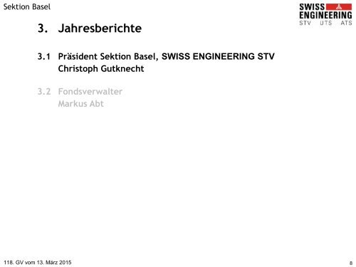GV Sektion Basel 2015