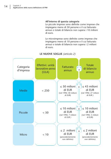 La nuova definizione di PMI