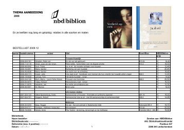 THEMA AANBIEDING - M'zine - Biblion