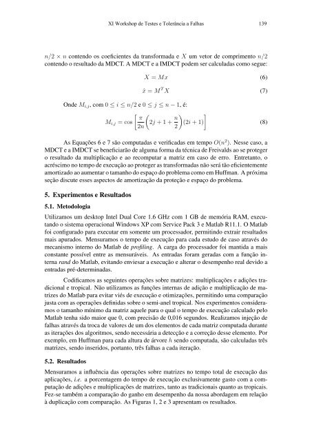 XI Workshop de Testes e TolerÃ¢ncia a Falhas (WTF) - SBRC 2010