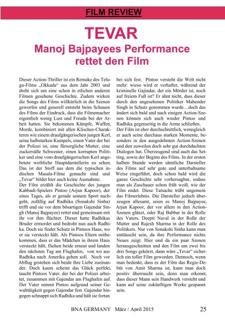 BNA GERMANY® - März April 2015