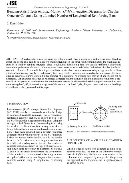 Interaction Diagrams for Circular Concrete Columns Using a Limited