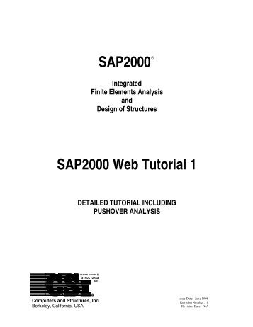 SAP2000 SAP2000 Web Tutorial 1