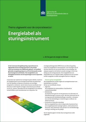 Energielabel als sturingsinstrument - Nieman Raadgevende ...