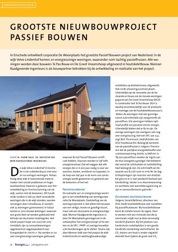 Grootste nieuwbouwproject passief bouwen - Brink Climate Systems