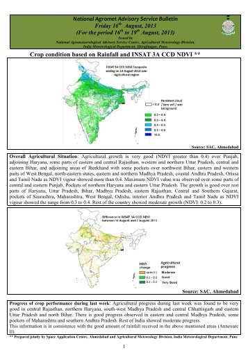 Aug 16, 2013 - The World AgroMeteorological Information Service