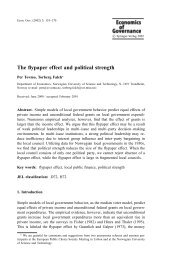 The flypaper effect and political strength - NTNU