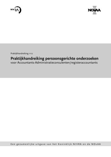 Praktijkhandreiking persoonsgerichte onderzoeken - NBA